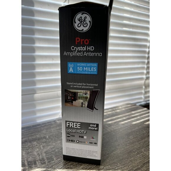 GE 48732 Pro Series Indoor Crystal HD Amplified Antenna,50 mile range,4K-1080P - Picture 6 of 6